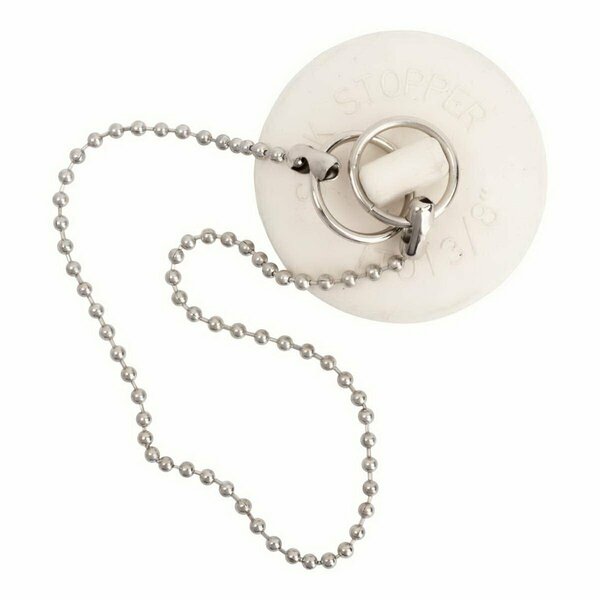 Ldr Industries 1 in. - 1-3/8 in. Basin Stopper W/ Chain 1/Crd 5014200